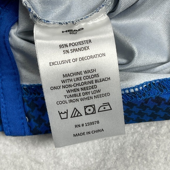 Head Polo‎ Shirt Mens Large Blue Golf Preppy Tennis Pickleball Travel Vacation - Picture 6 of 13